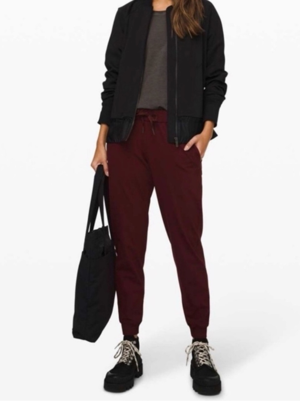 lululemon on the fly Track Jogger Pants garnet maroon women’s 12 nwt new